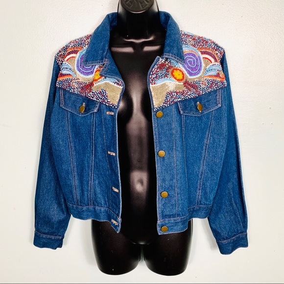 beaded denim jacket